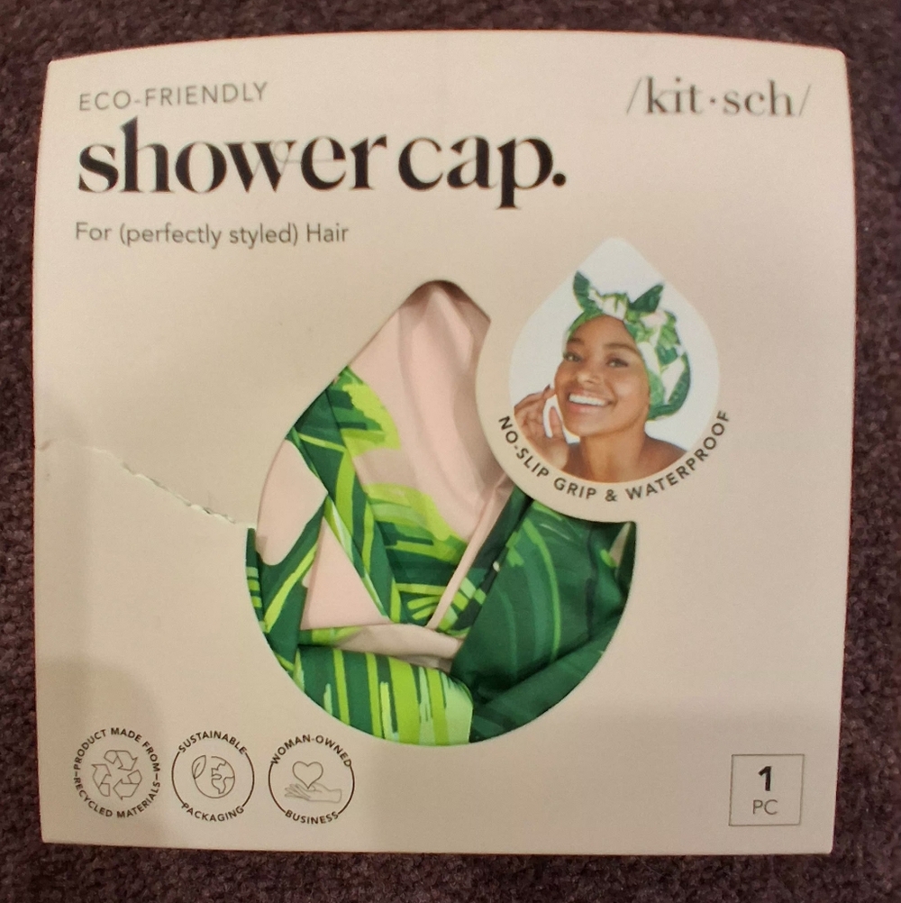 Kitsch Eco-Friendly Shower Cap in Cream